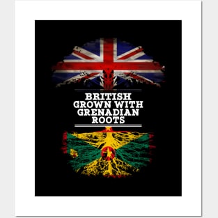 British Grown With Grenadian Roots - Gift for Grenadian With Roots From Grenada Posters and Art